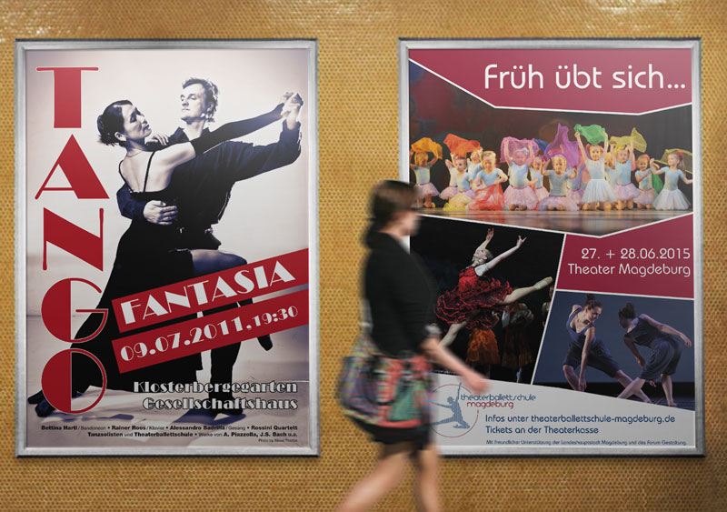 Grafikdesign f�r Veranstaltungen der Theaterballettschule Magdeburg